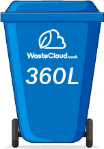 360 litre wheelie bin hire and collection in Edinburgh, Glasgow, Ayrshire, Lanarkshire, Fife and across Scotland 7 days per week, click here for a 360L wheelie bin hire quote in Scotland